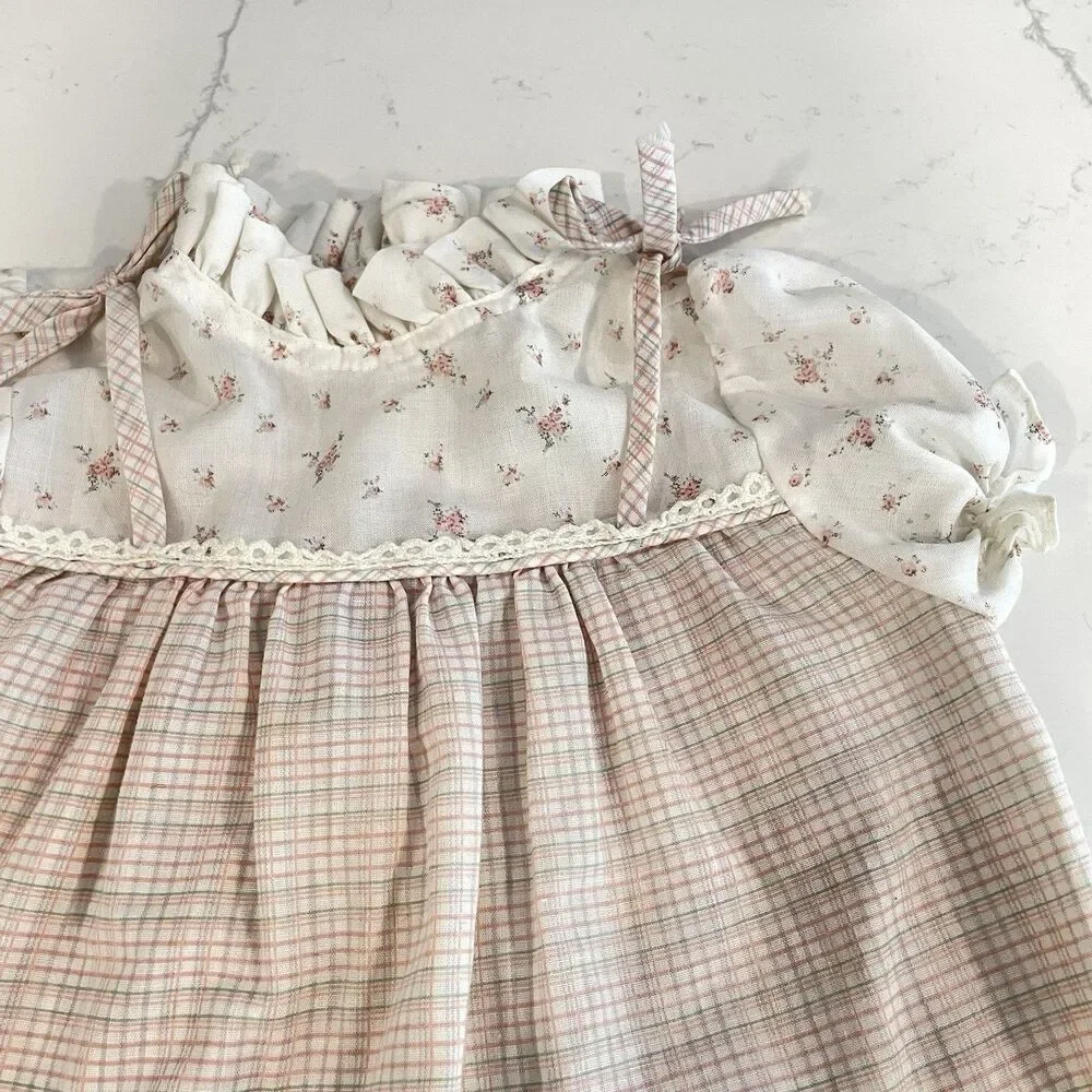 Haddad Brothers Vintage Cottagecore Toddler Dress Floral Sz 18 Months